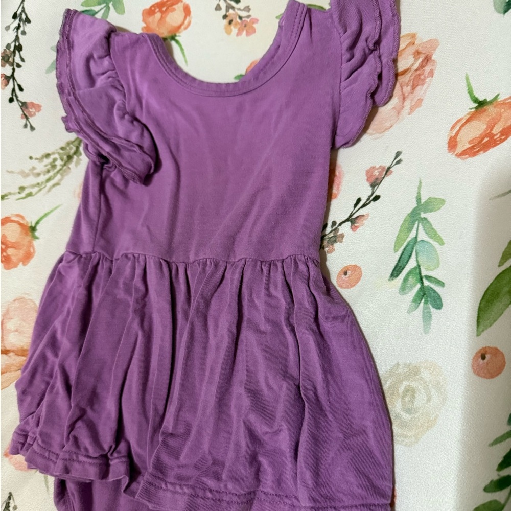 Little Sleepies Purple Kids Dress